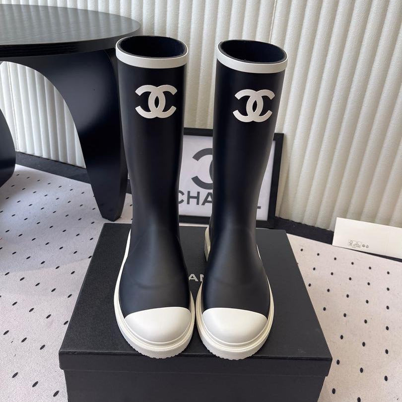 Viral Rubber Boots Black/White